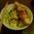 Fried Wahoo with bok choi, noodles and ginger soy sauce.